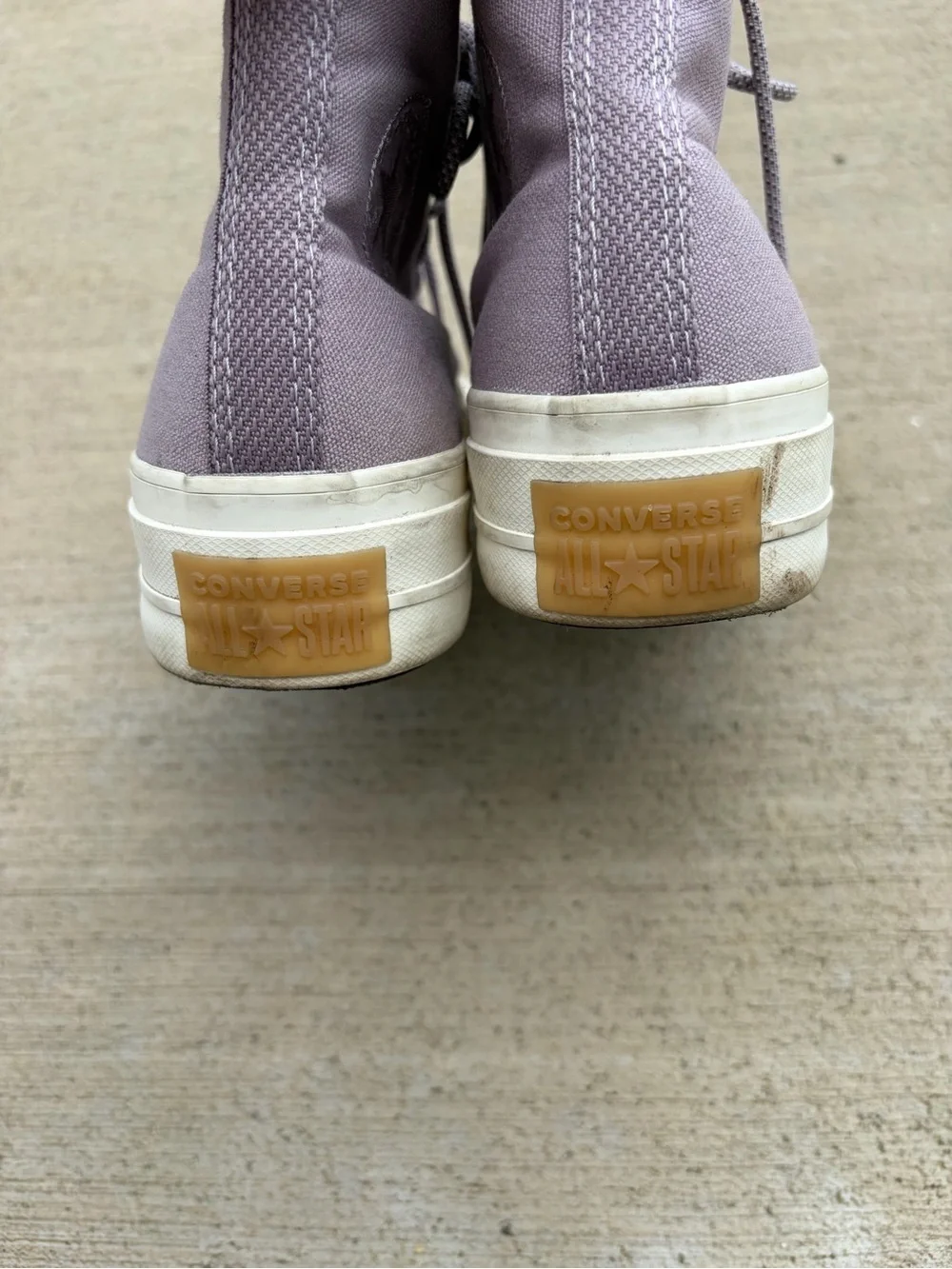 Converse Platform Chuck Taylor Move High Tops Lavender Lilac Canvas Sneakers 7.5